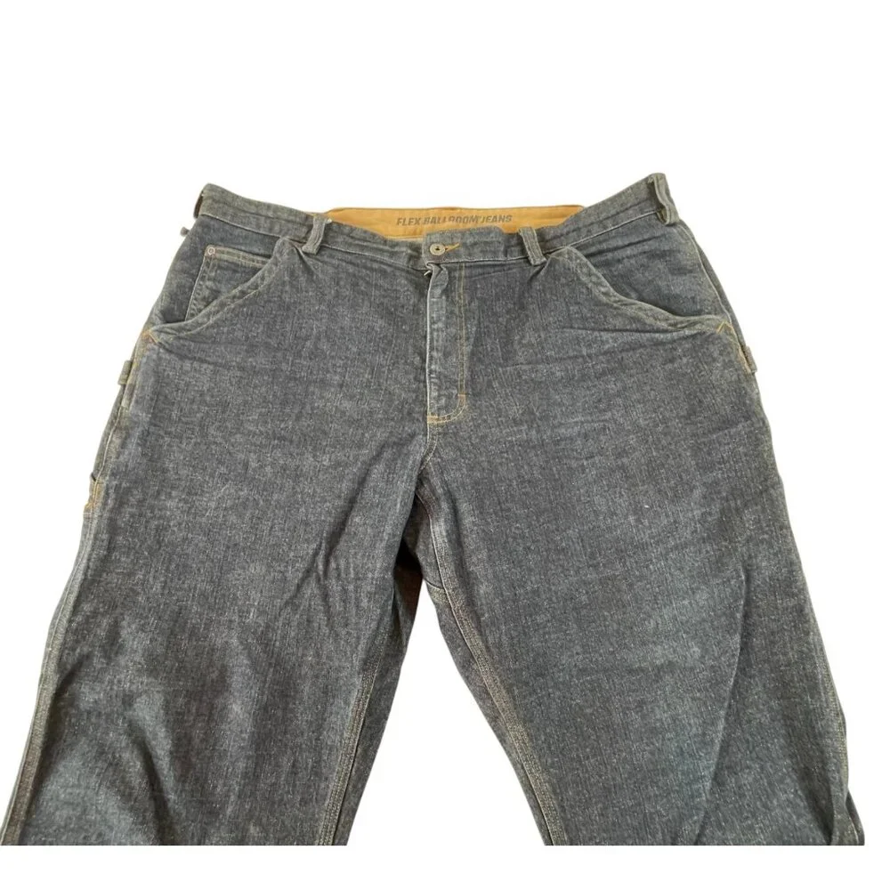 Duluth Flex Ballroom Jeans Mens 40 x 30‎ Blue Cargo Pockets Relaxed